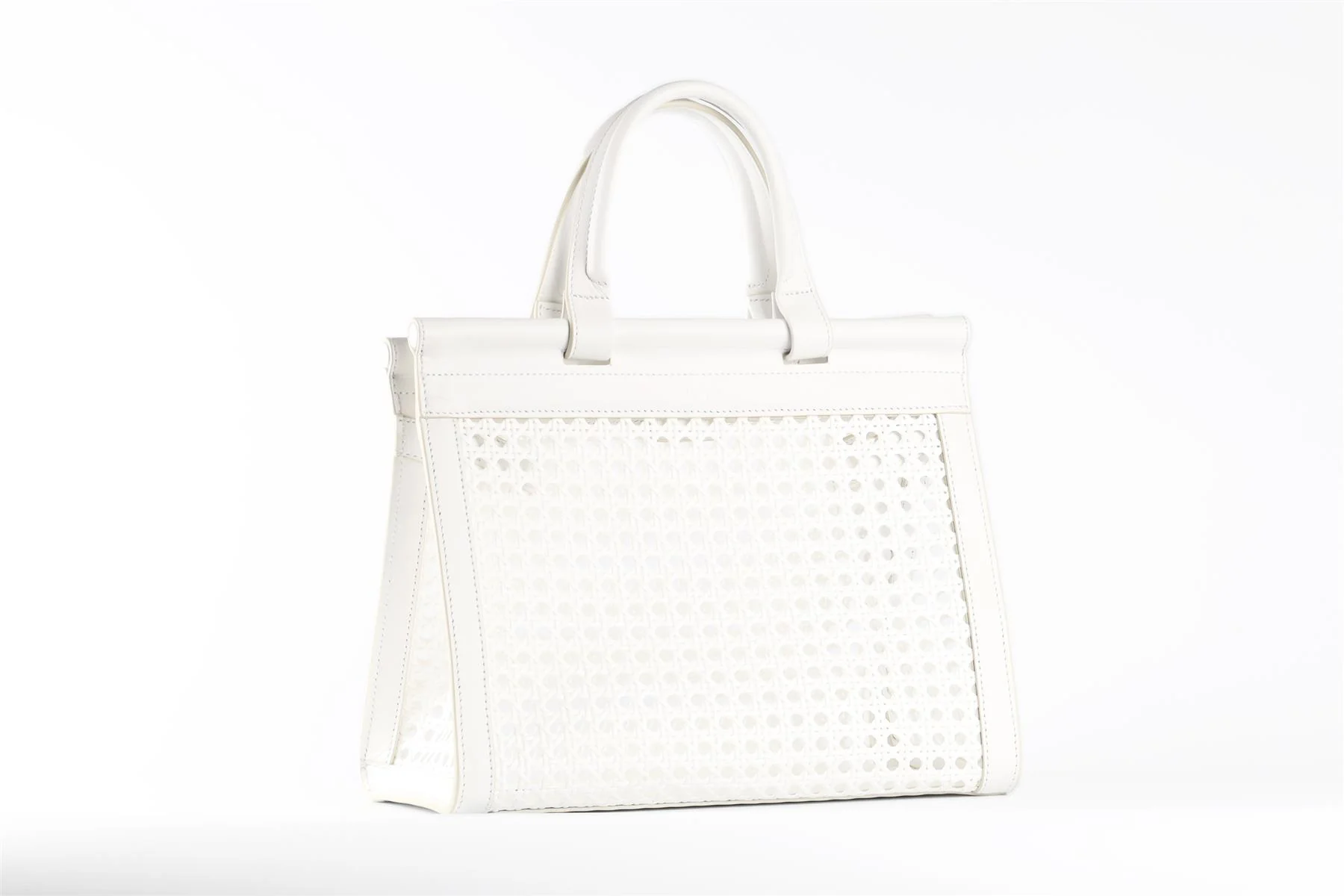 BLINQ WHITE LEATHER HANDBAG - Image 3