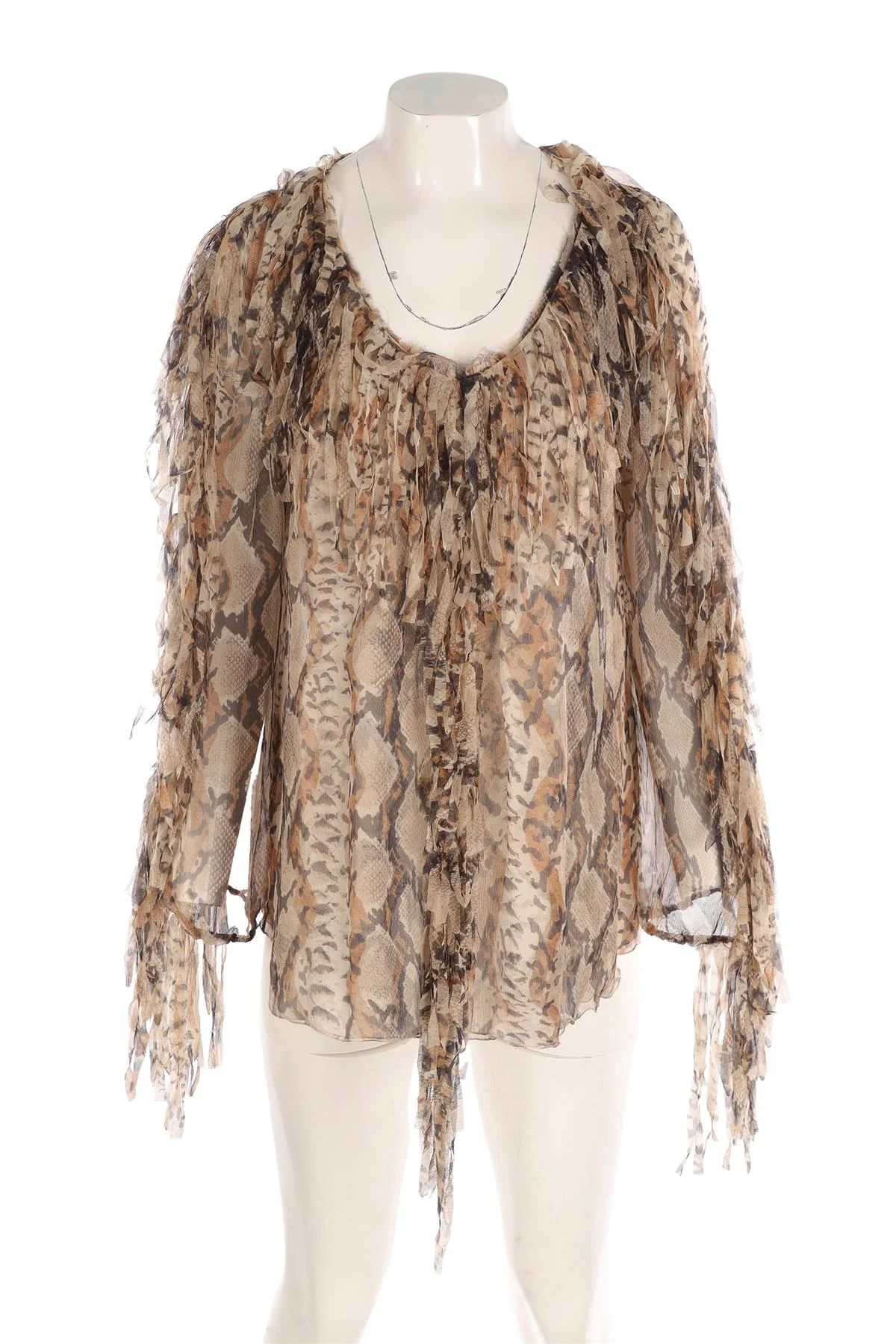 BLUEMARINE BEIGE SILK TOP IT 44 UK 12 - Image 2