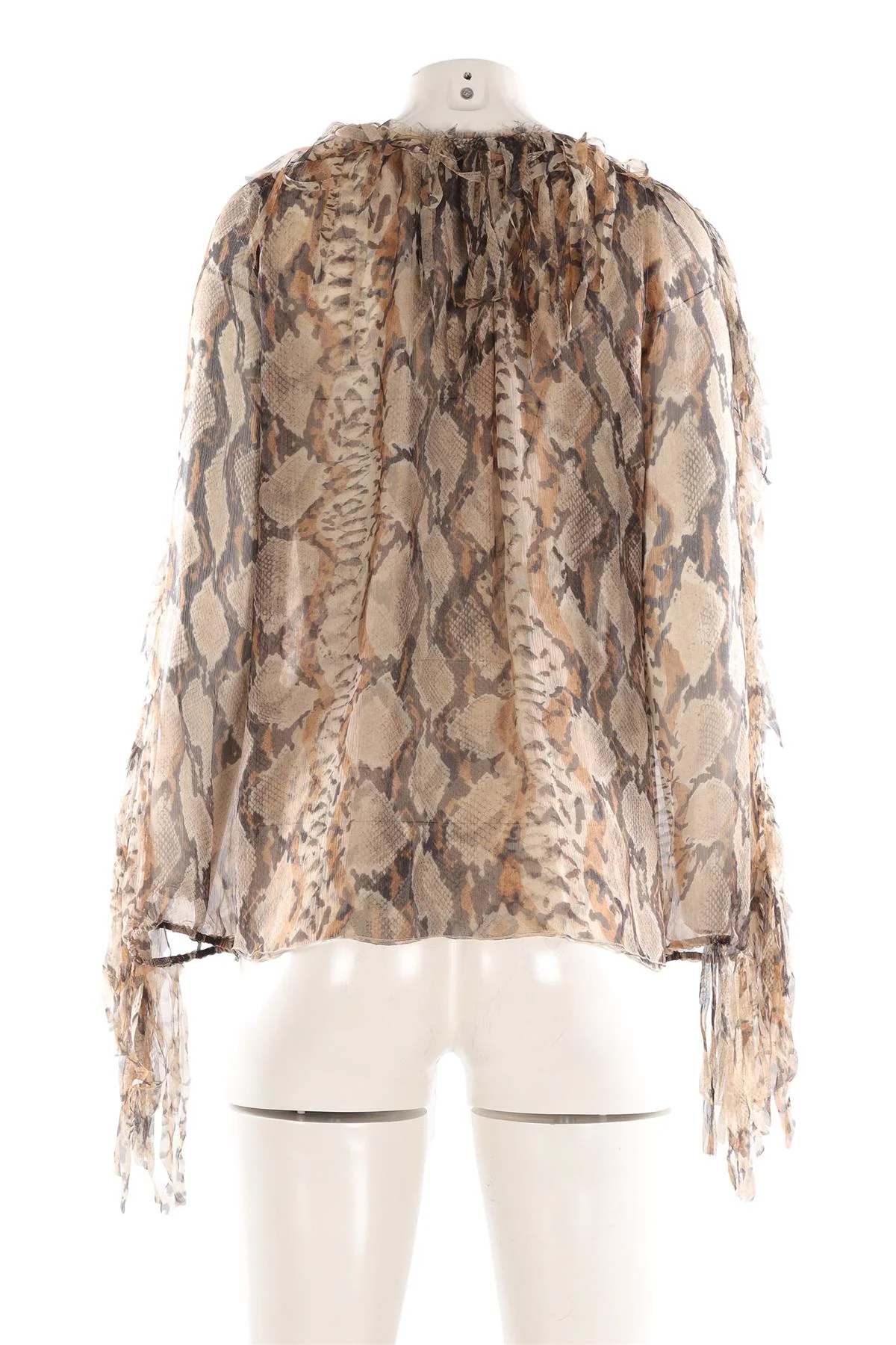BLUEMARINE BEIGE SILK TOP IT 44 UK 12 - Image 4