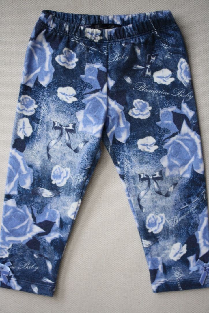 BLUMARINE BABY BLUE FLORAL PRINT LEGGINGS 18 MONTHS - Image 2