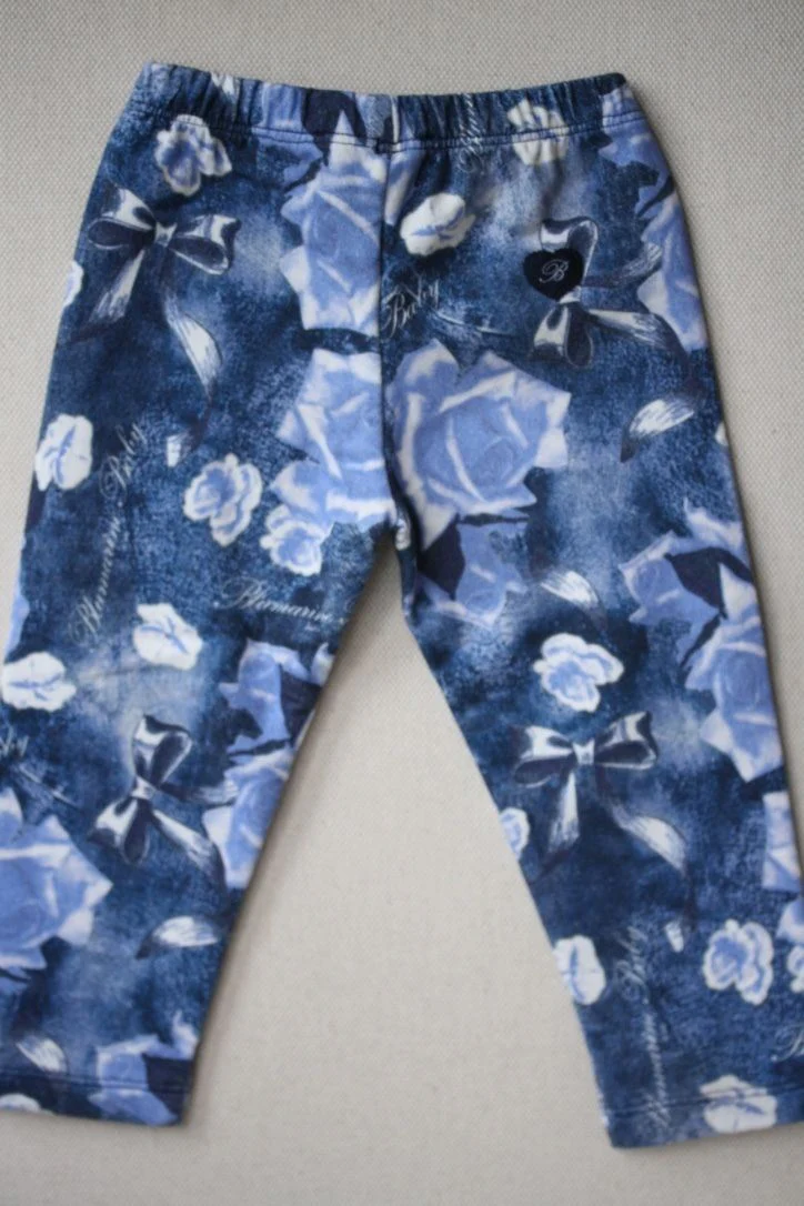 BLUMARINE BABY BLUE FLORAL PRINT LEGGINGS 18 MONTHS - Image 6