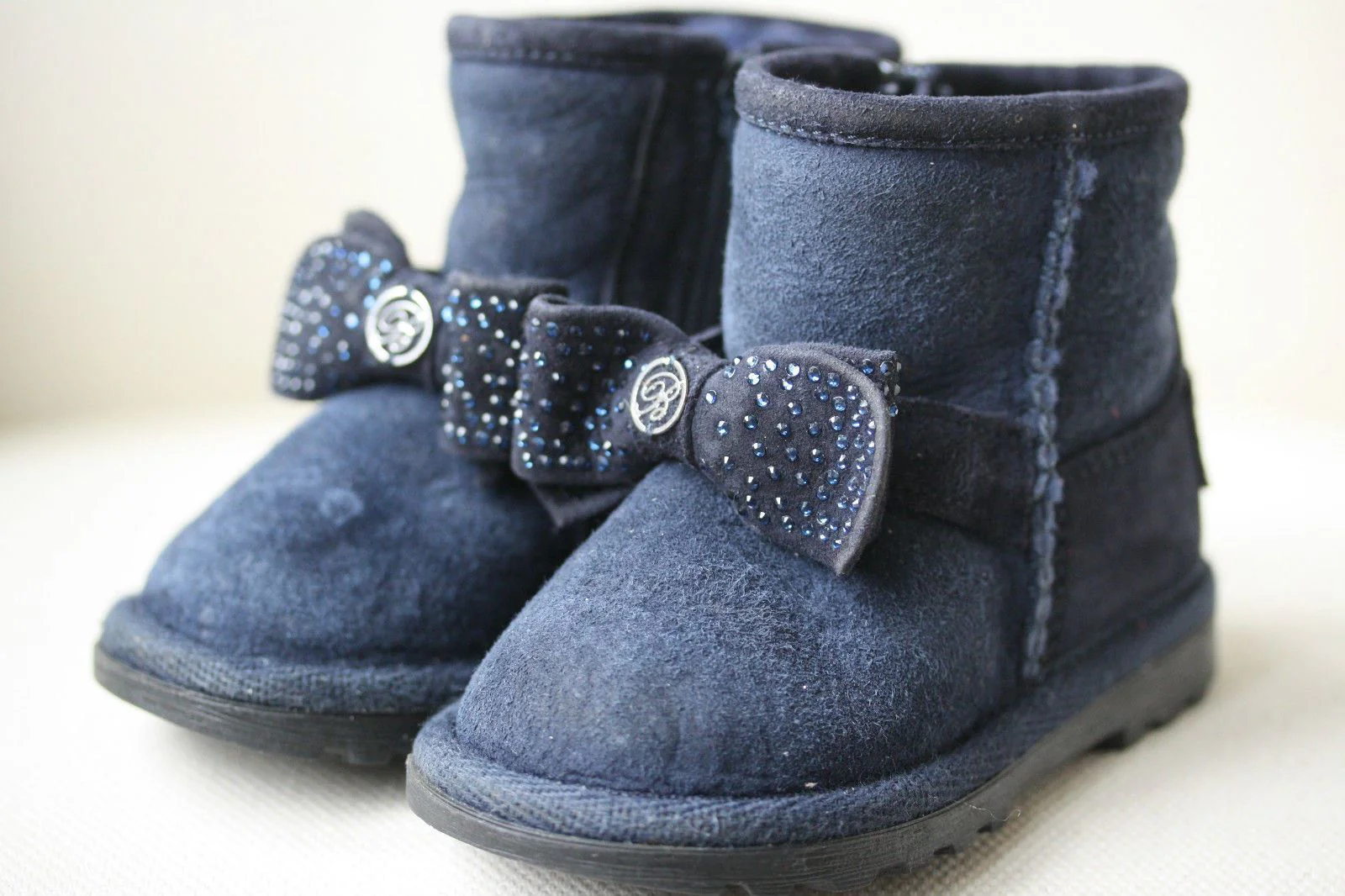 BLUMARINE BABY BLUE SHEEPSKIN BOW BOOTS SHOES EU 20 UK 4 - Image 10