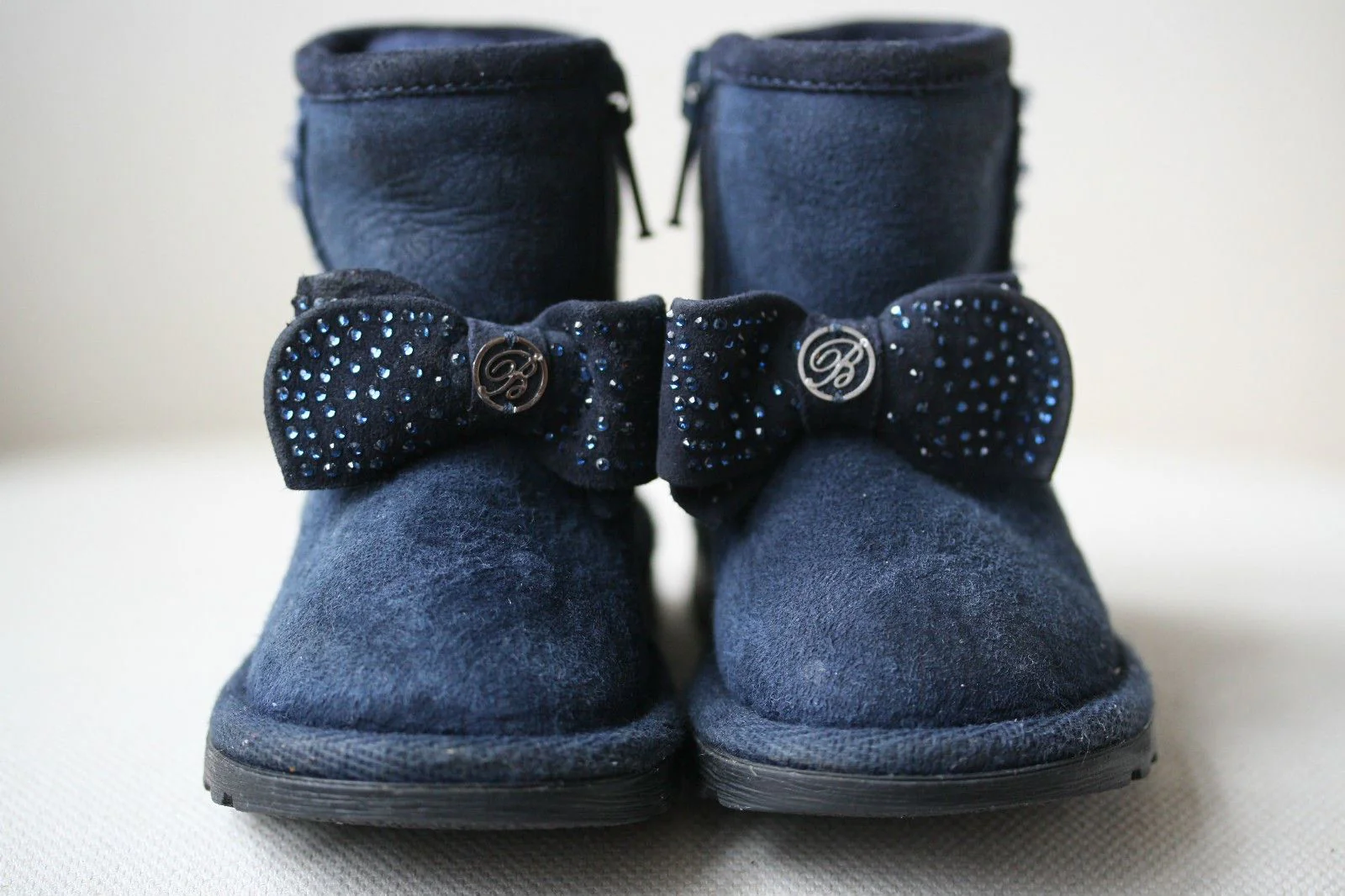 BLUMARINE BABY BLUE SHEEPSKIN BOW BOOTS SHOES EU 20 UK 4 - Image 7