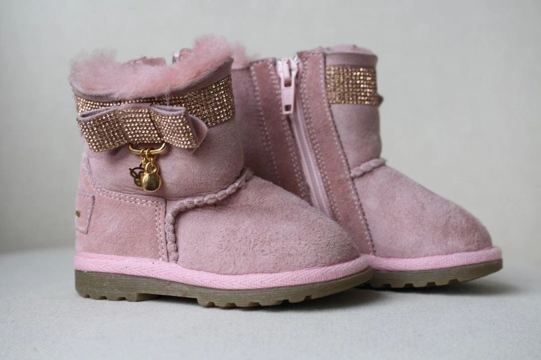 BLUMARINE BABY PINK SUEDE DIAMANTE BOOTS SHOES EU 20 UK 4 - Image 7