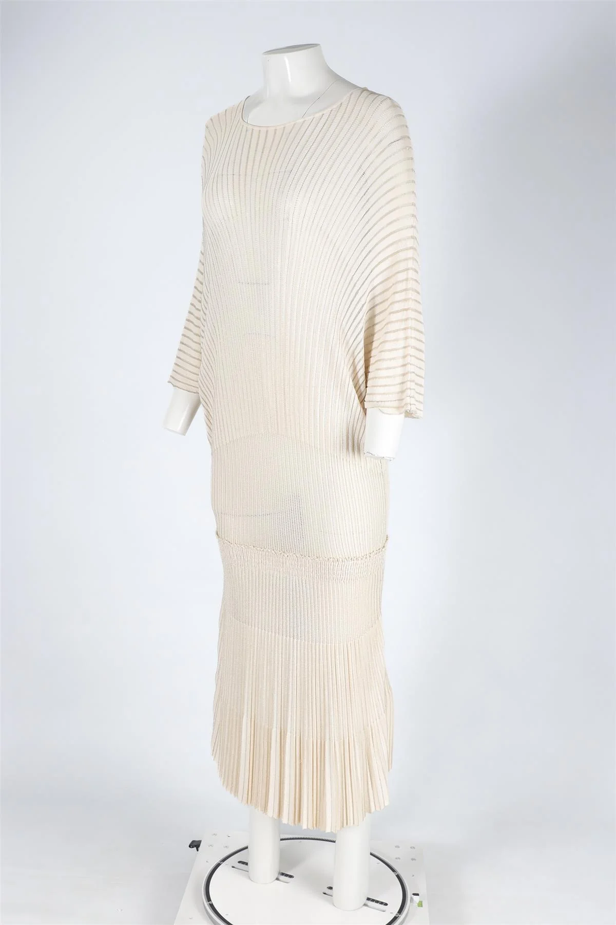 BLUMARINE CREAM KNIT MAXI DRESS IT 38 UK 6 - Image 3