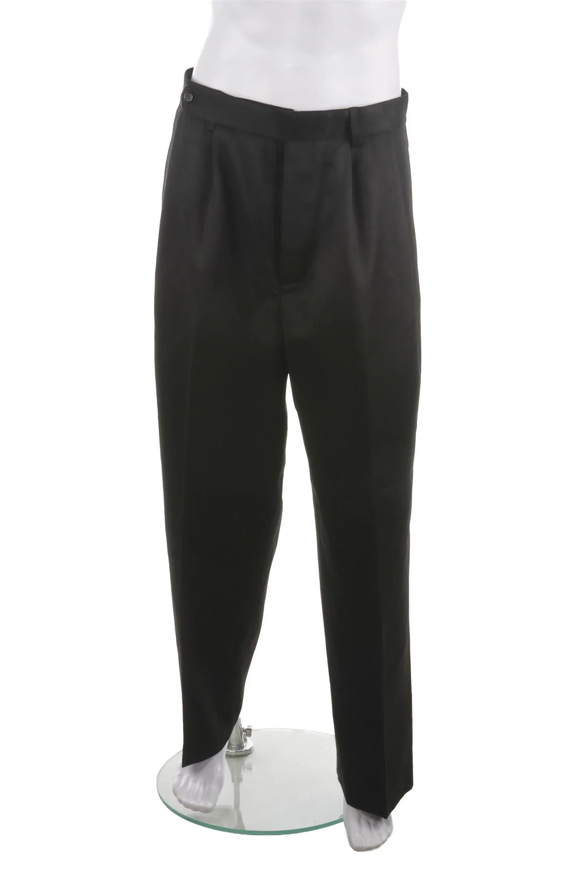 BODE BLACK MENS WOOL STRAIGHT LEG PANTS W32 - Image 2
