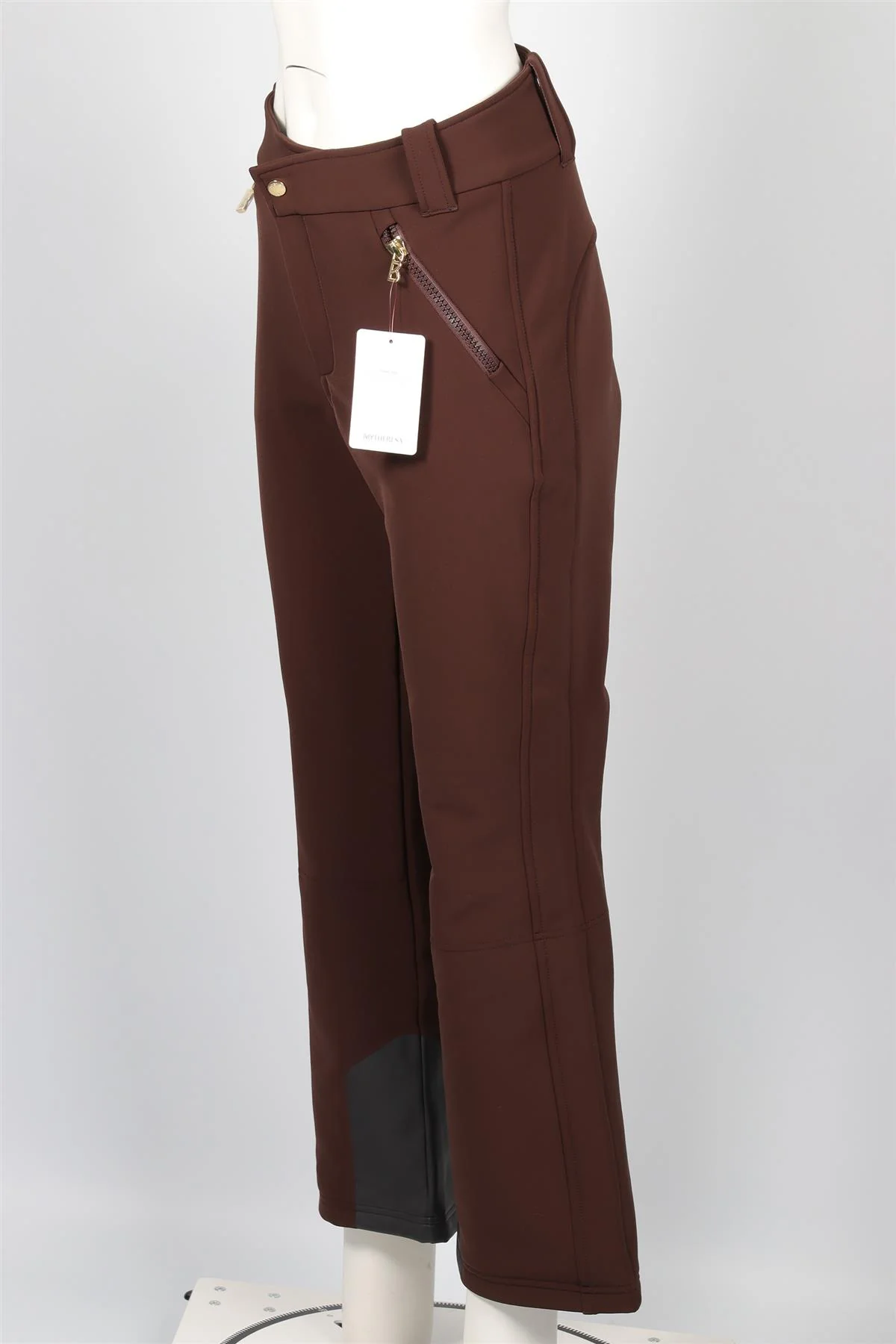 BOGNER BROWN JERSEY FLARED SKI PANTS FR 44 UK 16 - Image 3