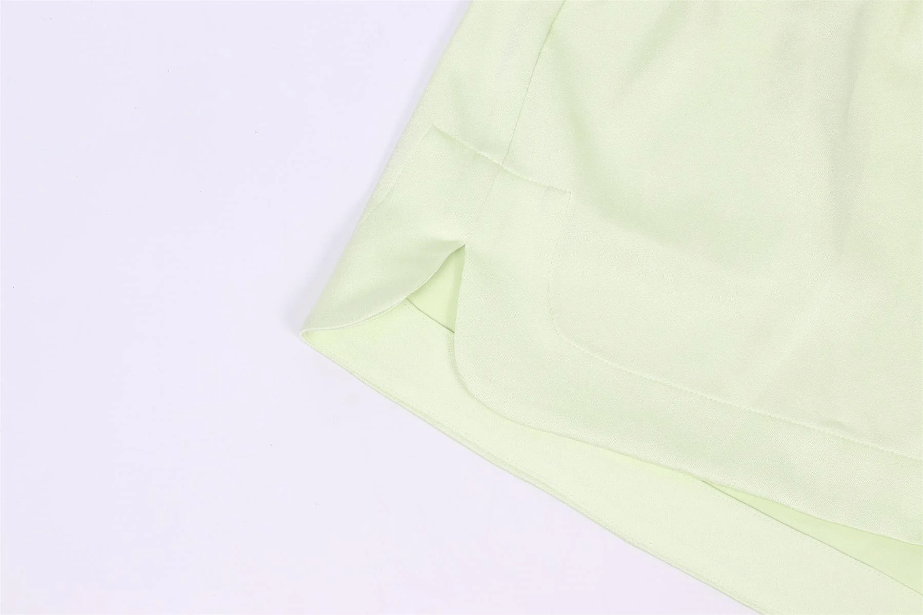 BONDI BORN GREEN SATIN SHORTS SMALL - Image 3