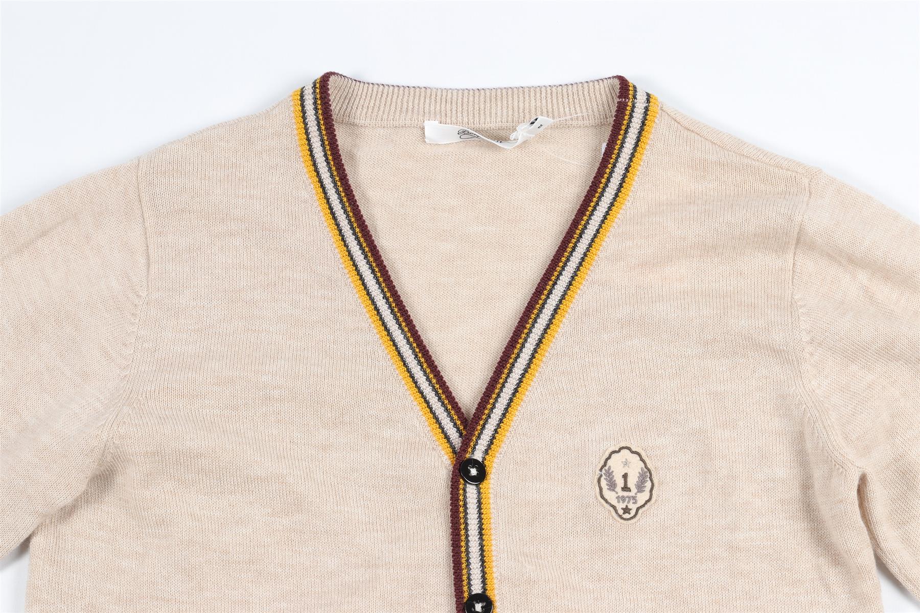 BONPINT BEIGE KIDS BOYS CARDIGAN 12 YEARS - Image 3