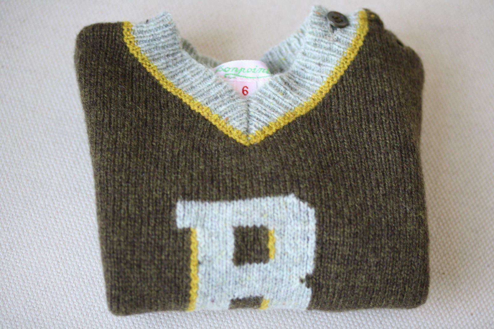 BONPOINT BABY B KHAKI SWEATER 6 MONTHS - Image 3