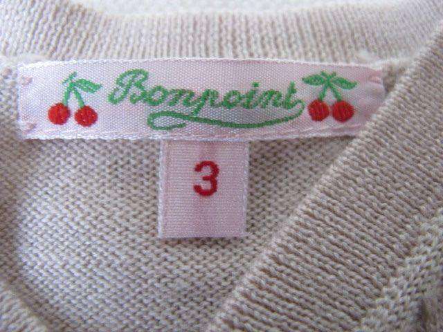 BONPOINT BABY BEIGE METALLIC SPOTTED CARDIGAN 3 YEARS - Image 6