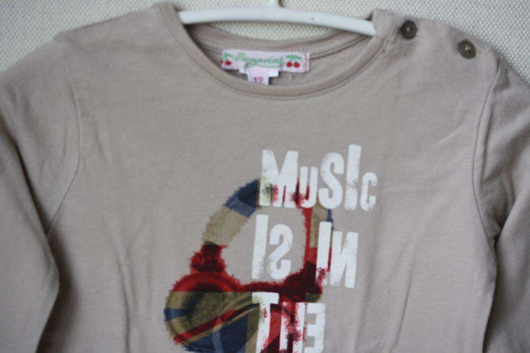 BONPOINT BABY BEIGE T-SHIRT TOP 12 MONTHS - Image 3