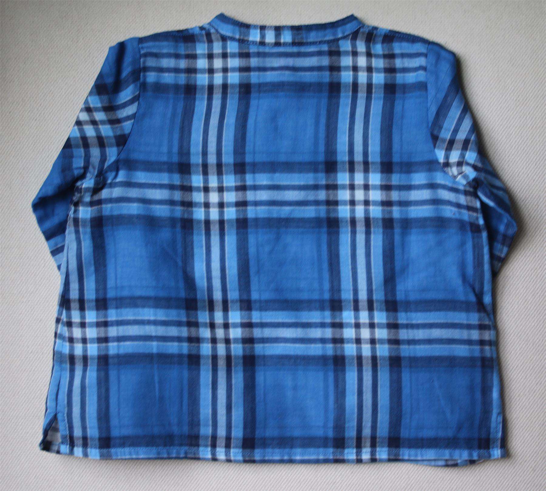 BONPOINT BABY BLUE CHECK SHIRT 12 MONTHS - Image 2