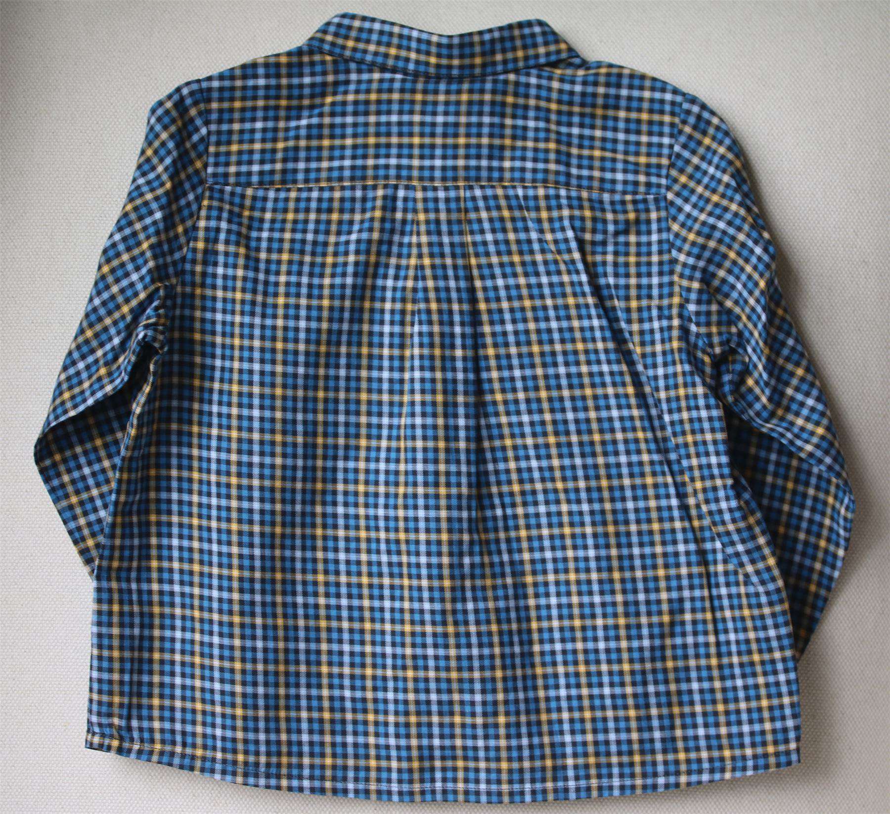 BONPOINT BABY BLUE CHECK SHIRT 2 YEARS - Image 2