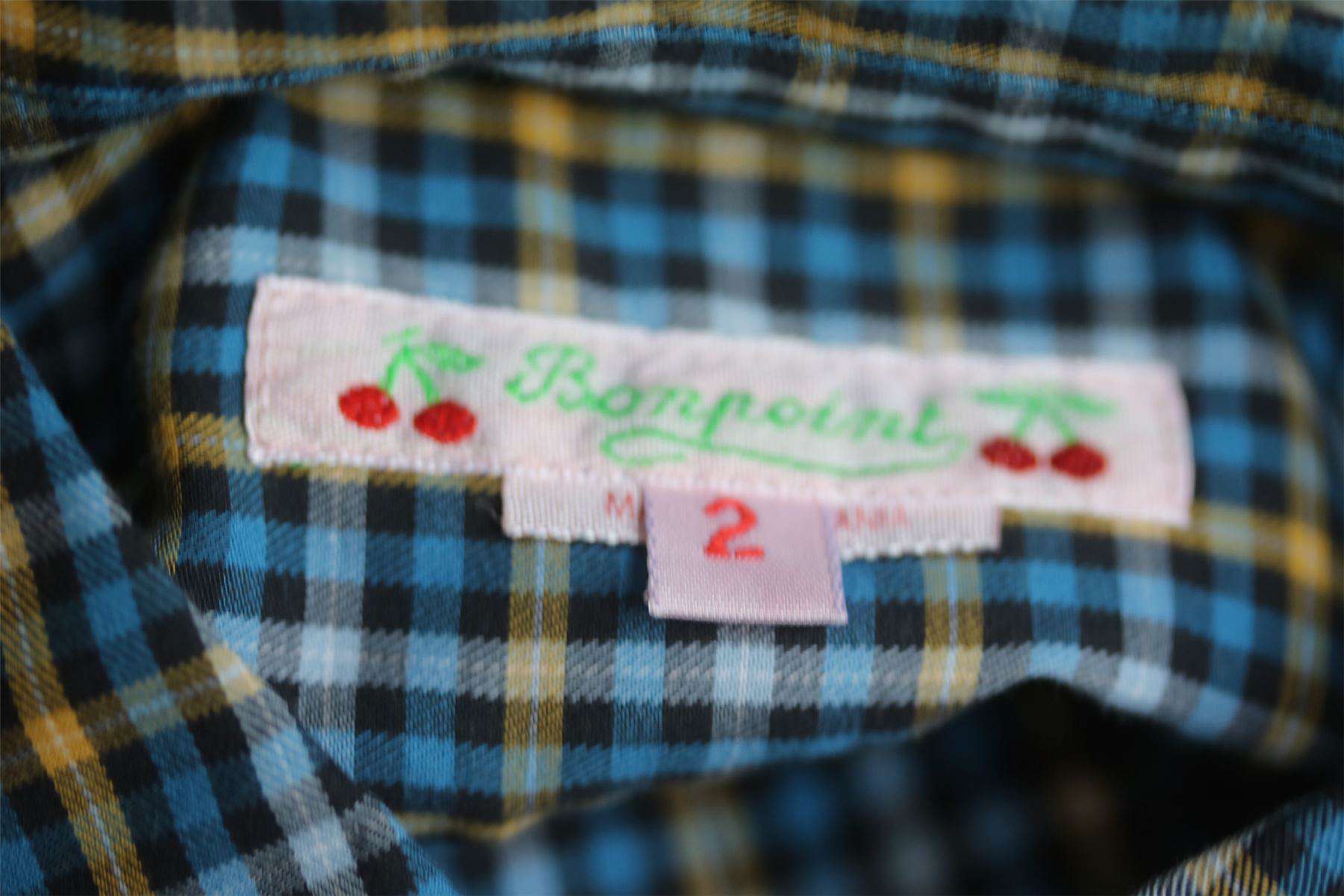 BONPOINT BABY BLUE CHECK SHIRT 2 YEARS - Image 3