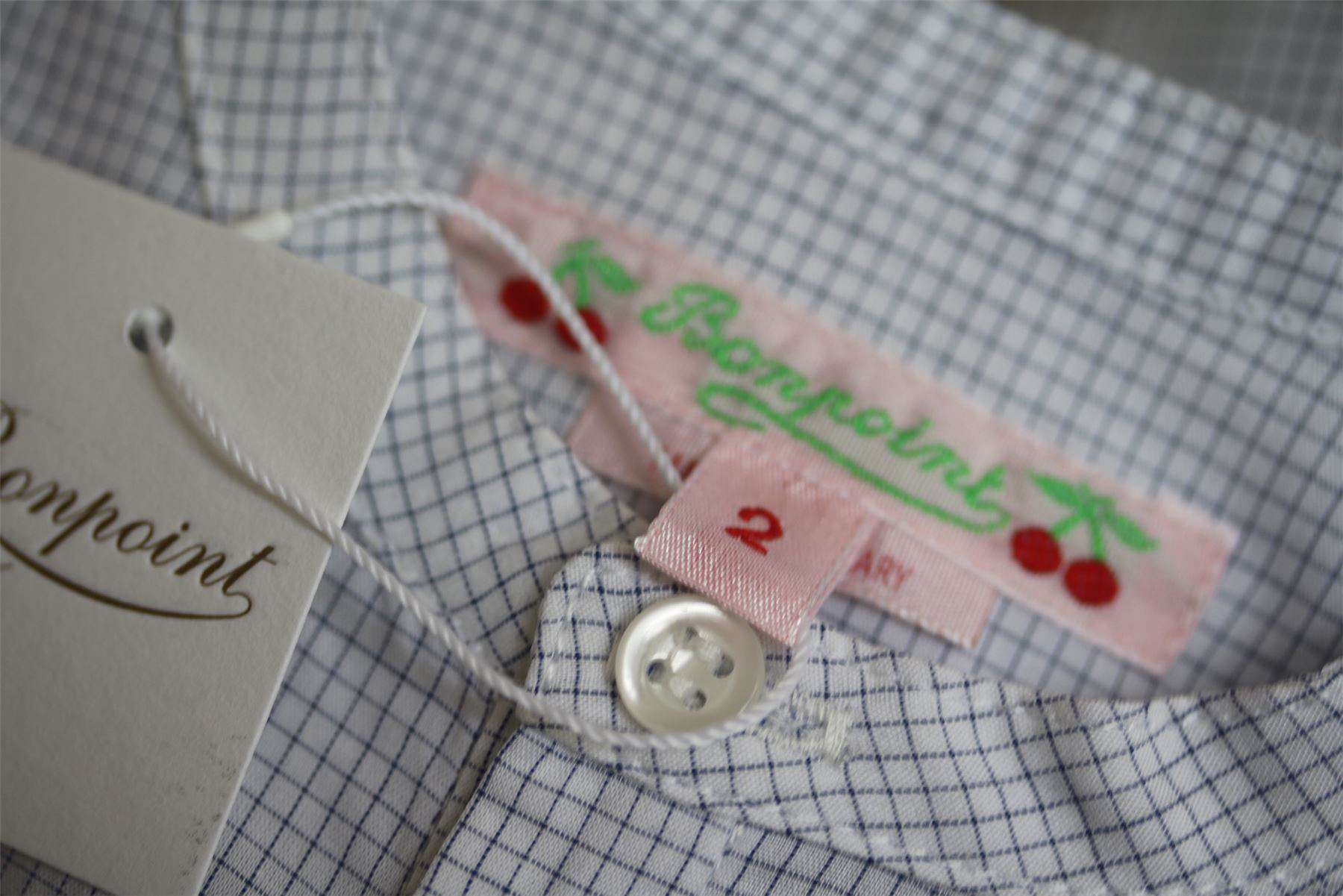 BONPOINT BABY BLUE CHECK SHIRT 2 YEARS - Image 3