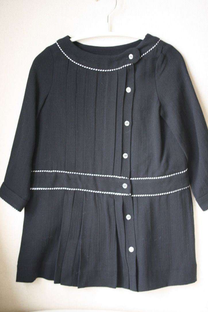 BONPOINT BABY BLUETTE BLACK DRESS 3 YEARS - Image 5