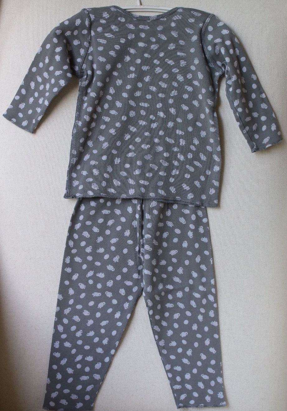 BONPOINT BABY CHICK AND EGG PRINT GREY PYJAMAS SET 18 MONTHS - Image 2