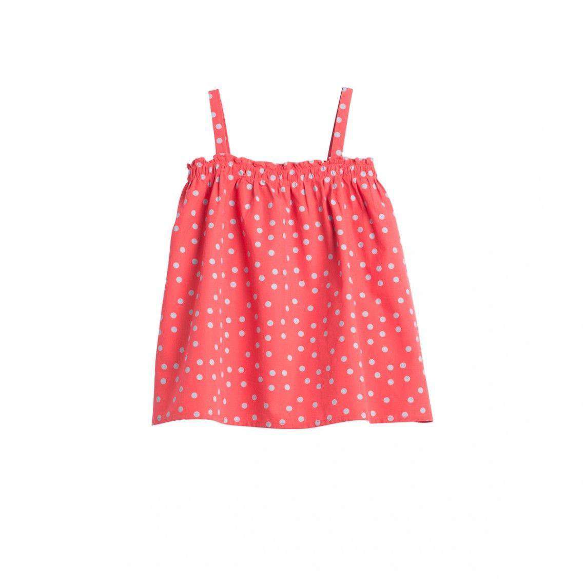 BONPOINT BABY CLEA GRENADINE POLKA DOT PINK BLOUSE TOP 3 YEARS - Image 3