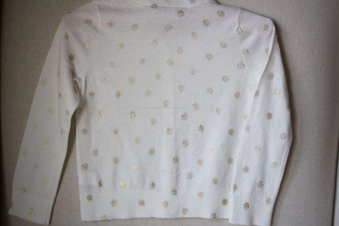 BONPOINT BABY CREAM AND SPARKLY GOLD CARDIGAN 3 YEARS - Image 3