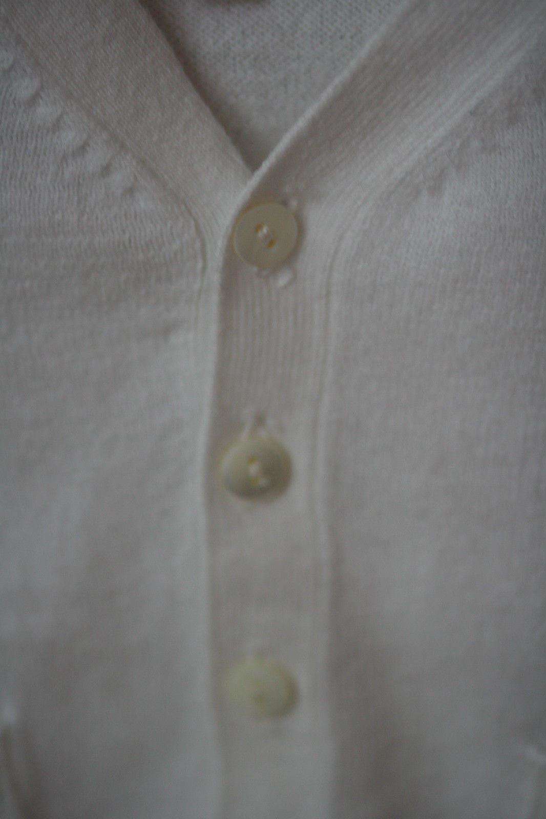 BONPOINT BABY CREAM COTTON CARDIGAN 3 MONTHS - Image 3