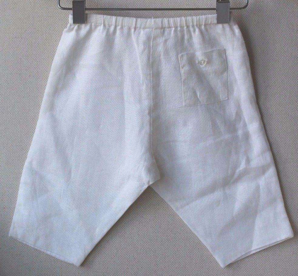 BONPOINT BABY CREAM LINEN DANDY TROUSERS 3 MONTHS - Image 4