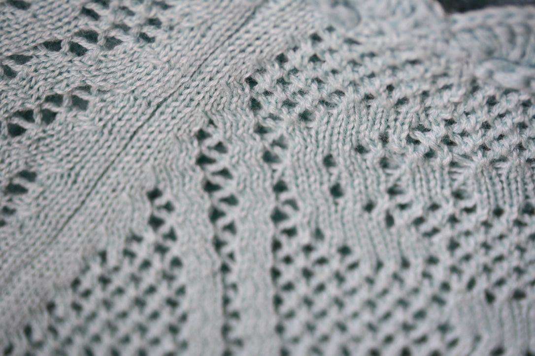 BONPOINT BABY CROCHET AQUA BLUE SWEATER TOP 3 YEARS - Image 3