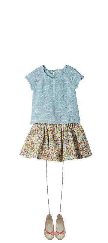 BONPOINT BABY CROCHET AQUA BLUE SWEATER TOP 3 YEARS - Image 5