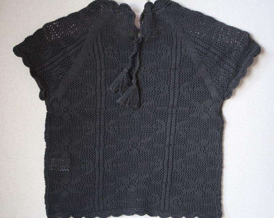 BONPOINT BABY CROCHET BLACK SWEATER TOP 3 YEARS - Image 4