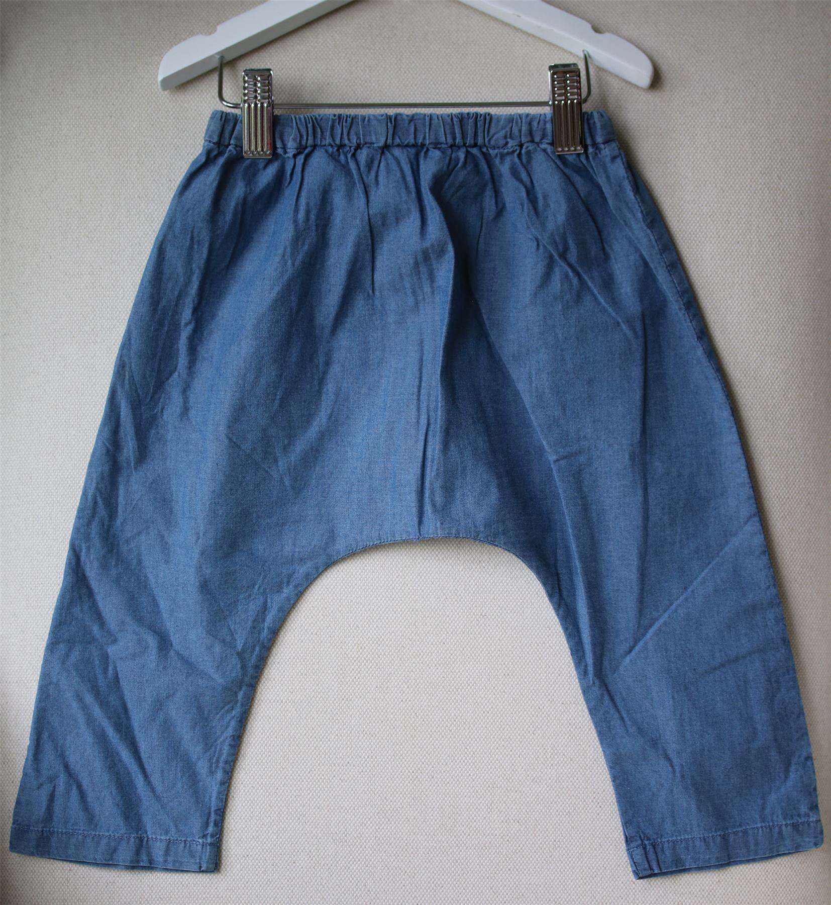 BONPOINT BABY DARK BLUE DENIM GARDEN TROUSERS 2 YEARS - Image 2
