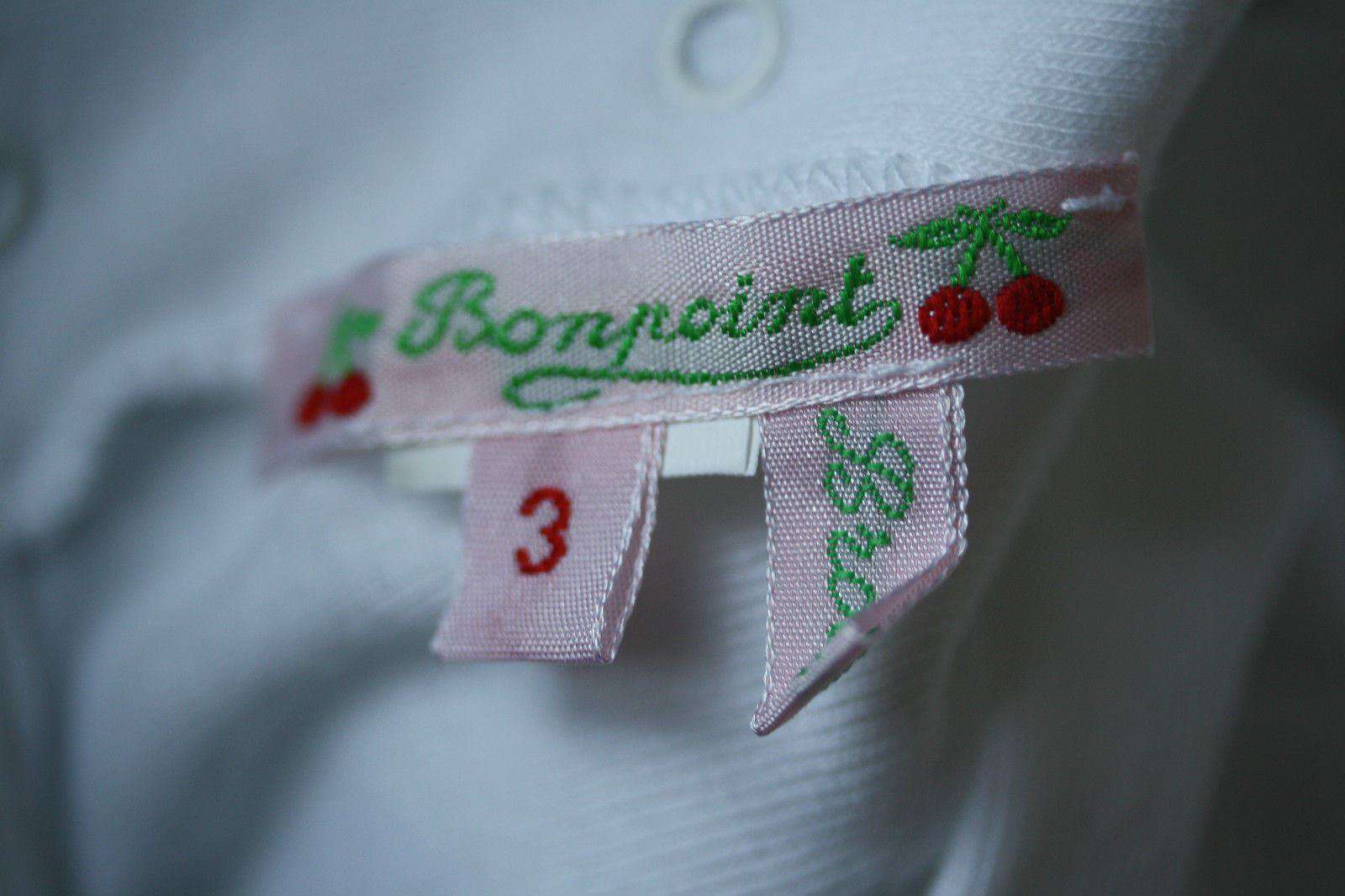 BONPOINT BABY FISH EMBROIDERED BODYSUIT 3 MONTHS - Image 4