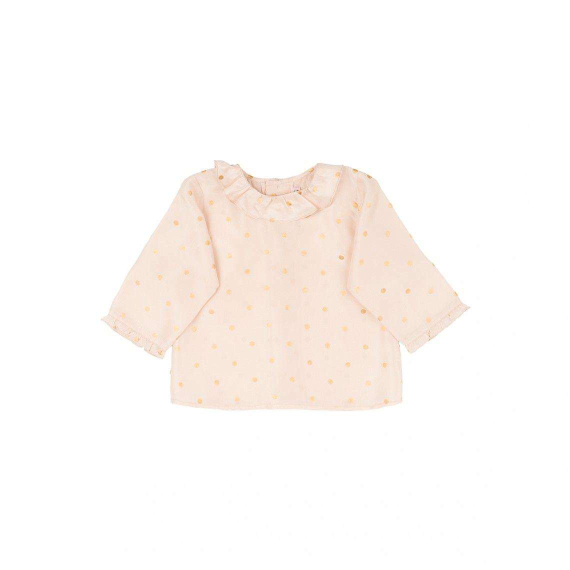 BONPOINT BABY GANITI SILK POLKA DOT BLOUSE TOP 2 YEARS - Image 2