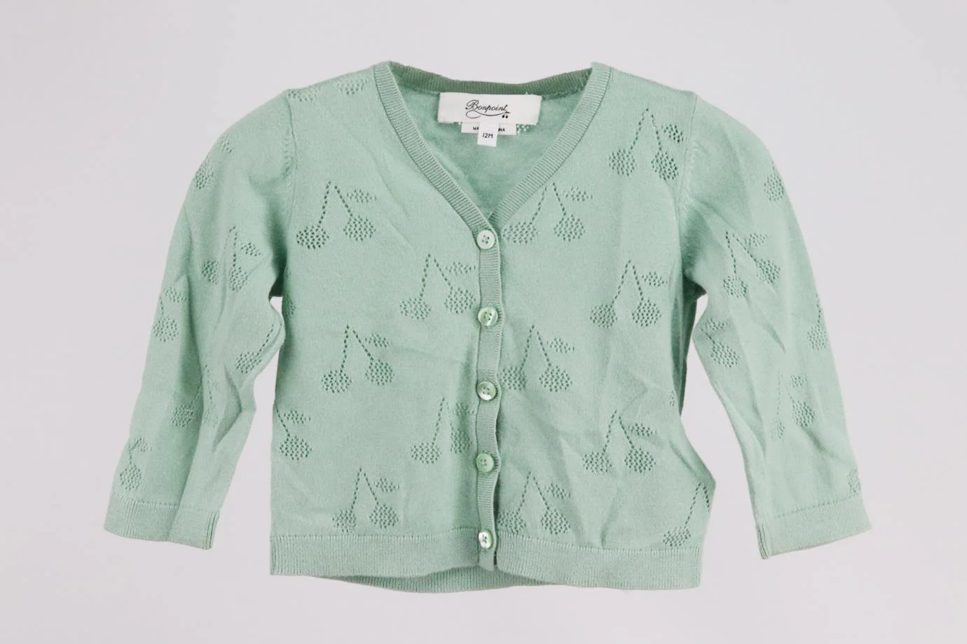 BONPOINT BABY GIRLS COTTON CARDIGAN 12 MONTHS - Image 2
