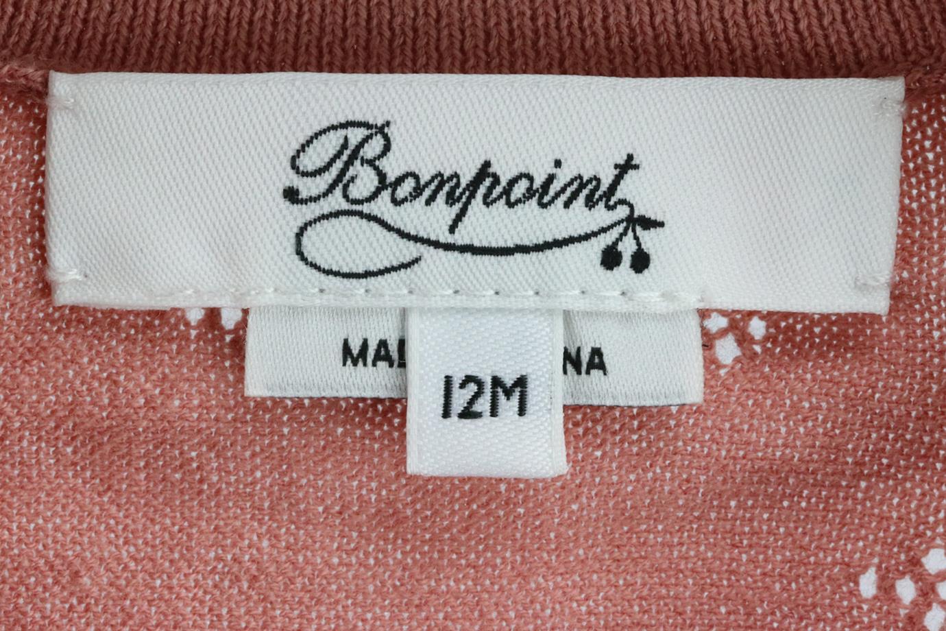 BONPOINT BABY GIRLS COTTON CARDIGAN 12 MONTHS - Image 4
