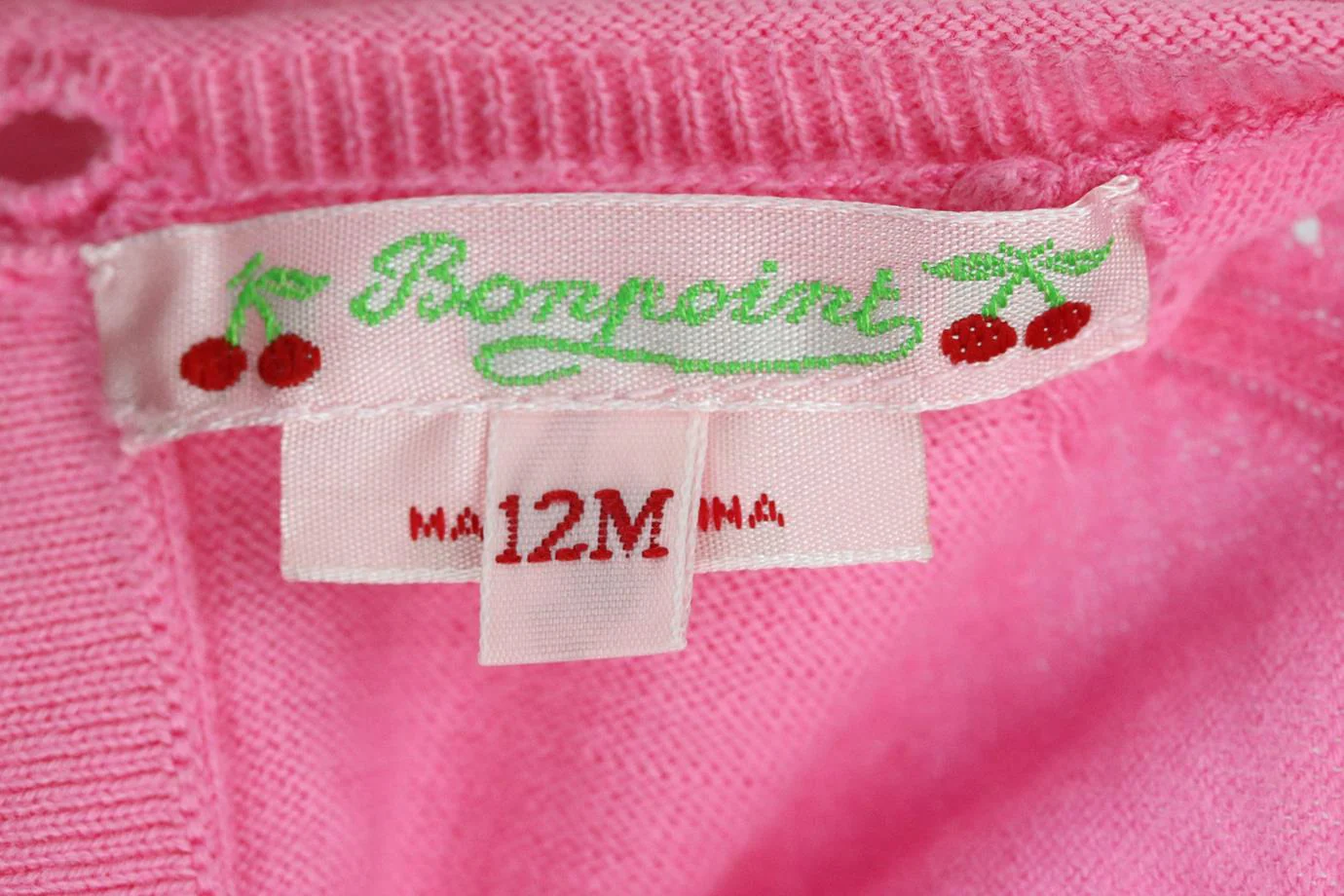 BONPOINT BABY GIRLS COTTON SWEATER 12 MONTHS - Image 4