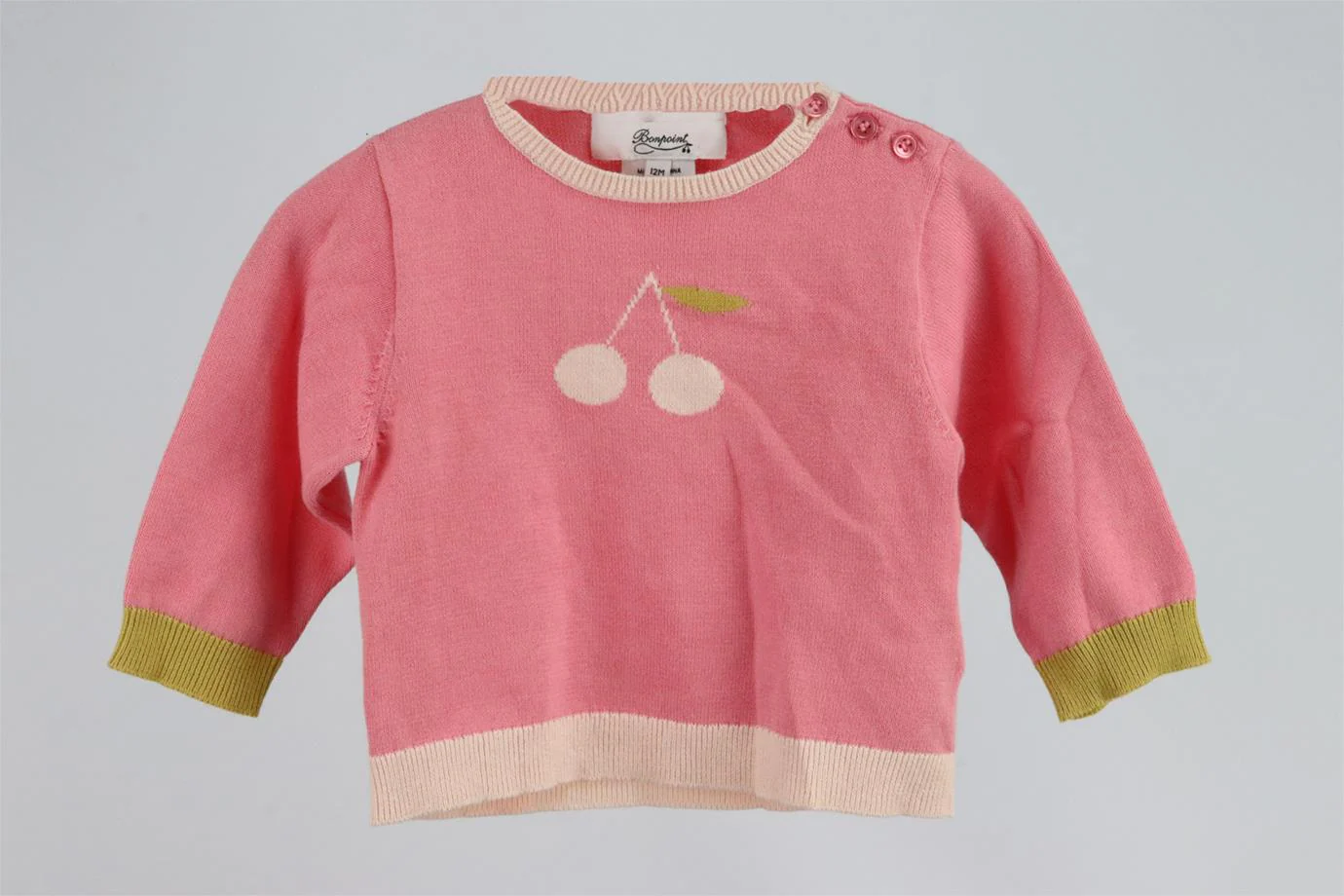 BONPOINT BABY GIRLS COTTON SWEATER 12 MONTHS - Image 2