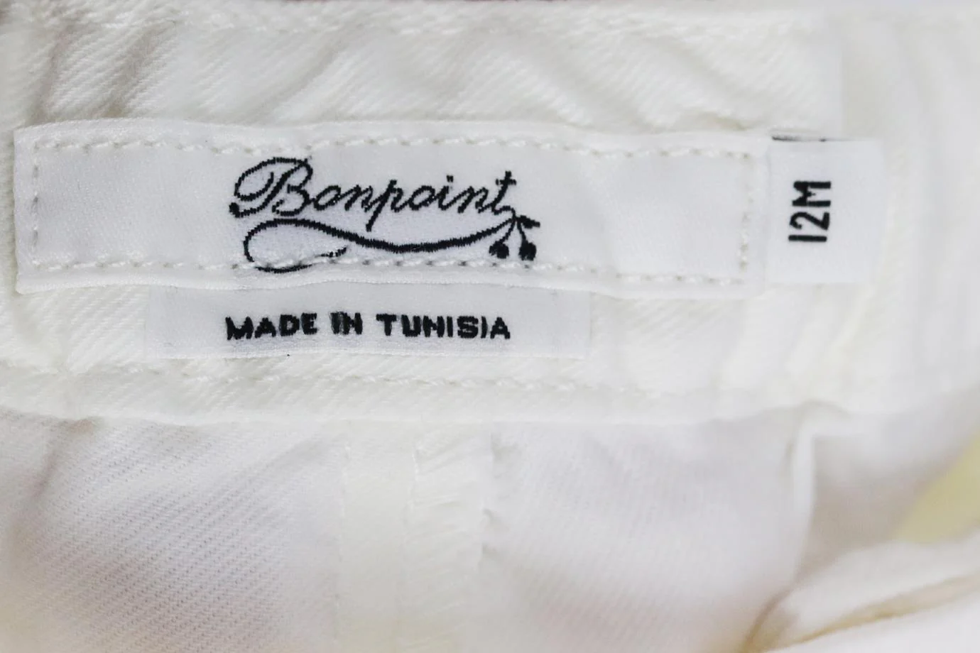 BONPOINT BABY GIRLS DENIM SHORTS 12 MONTHS - Image 4