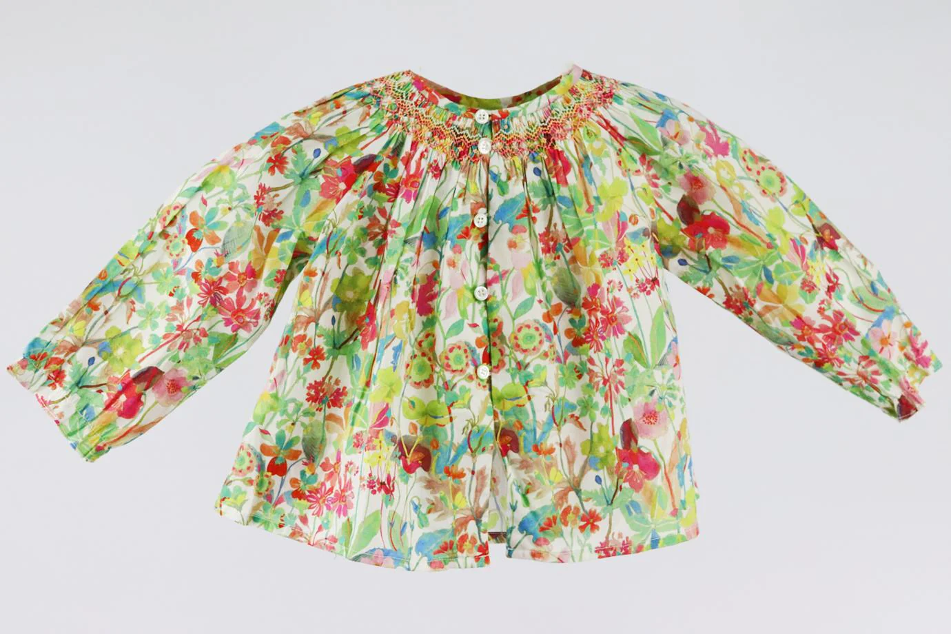 BONPOINT BABY GIRLS FLORAL COTTON TOP AND BLOOMERS SET 12 MONTHS - Image 5