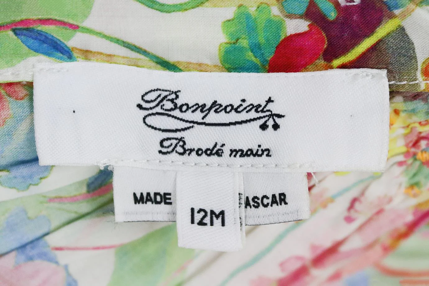 BONPOINT BABY GIRLS FLORAL COTTON TOP AND BLOOMERS SET 12 MONTHS - Image 7