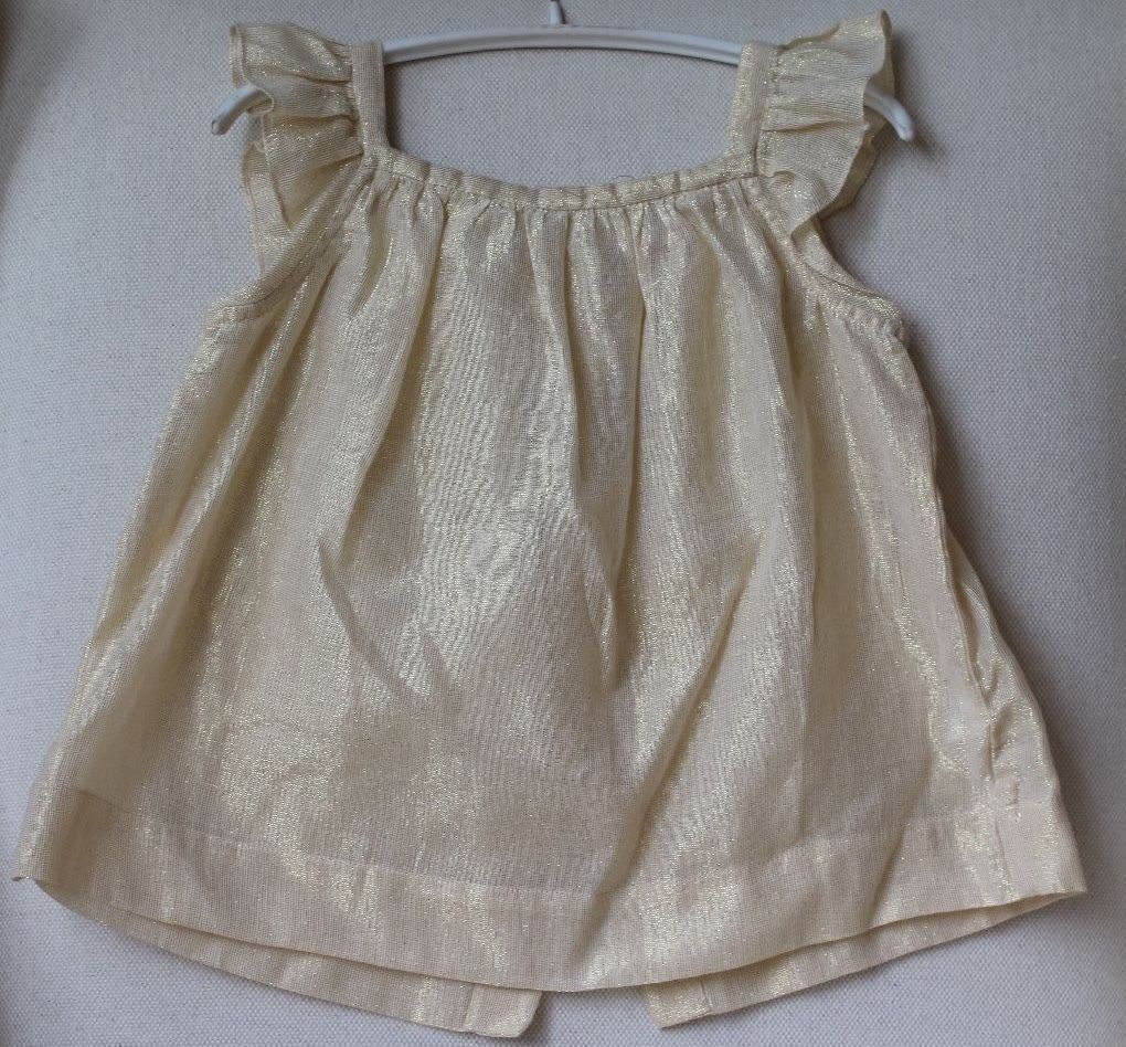 BONPOINT BABY GIRLS GOLD ELISE BLOUSE AND SOLINA SKIRT SET 4 YEARS - Image 4