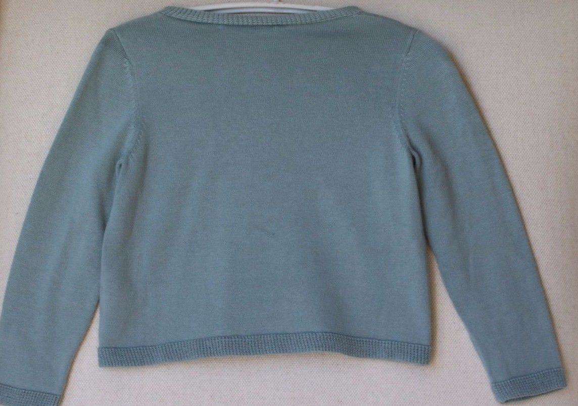 BONPOINT BABY GREY BLUE COTTON CARDIGAN 2 YEARS - Image 2