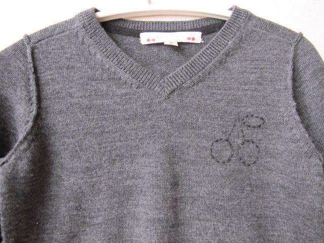 BONPOINT BABY GREY CHERRIES SWEATER 3 YEARS - Image 4