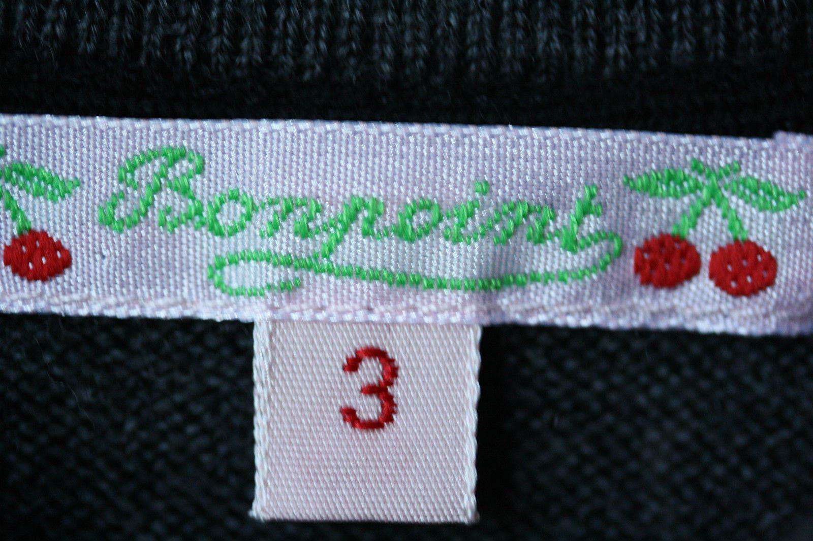 BONPOINT BABY GREY CHERRY WOOL CARDIGAN 3 YEARS - Image 3
