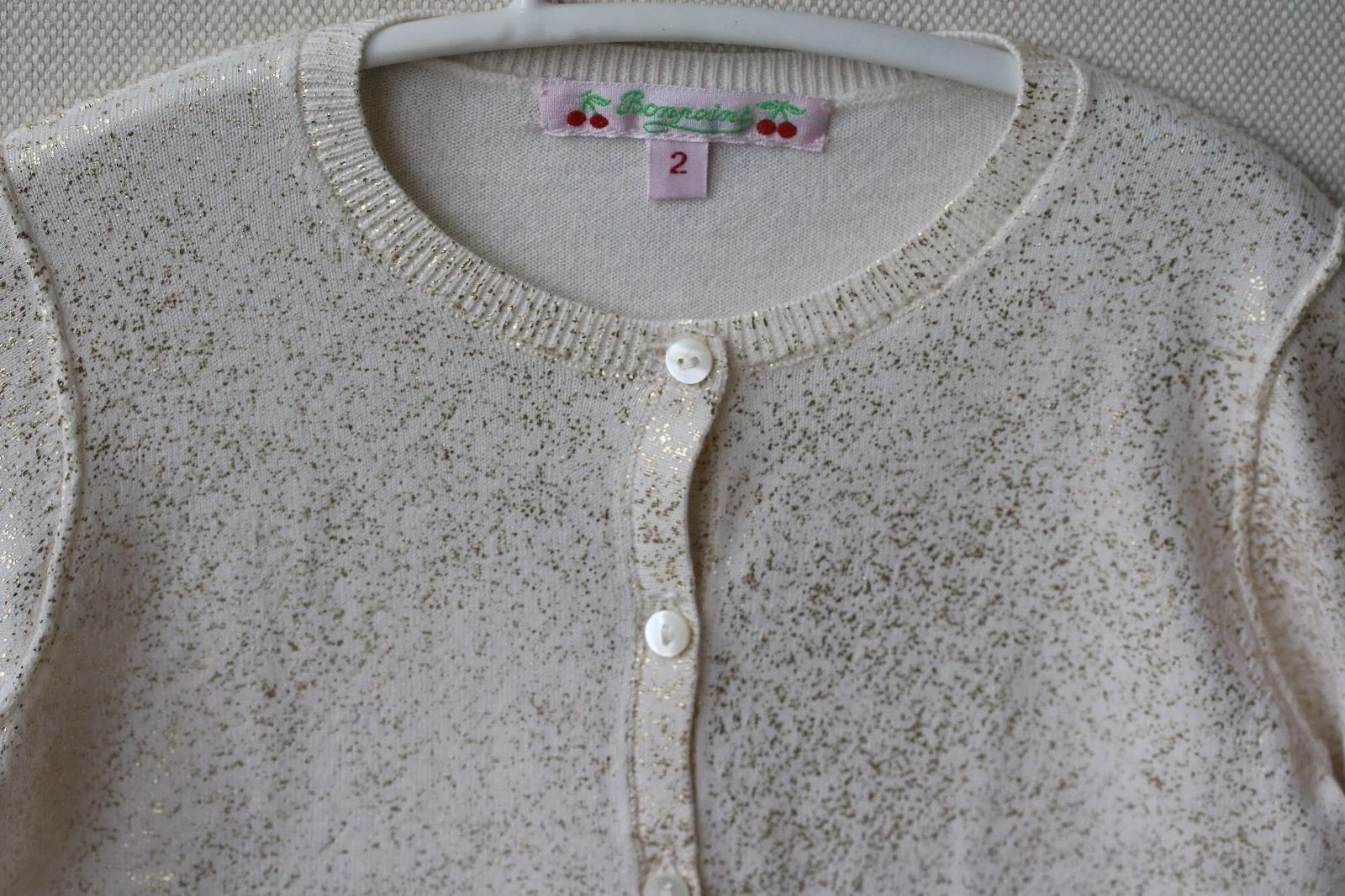 BONPOINT BABY IVORY SPARKLE CARDIGAN 2 YEARS - Image 3