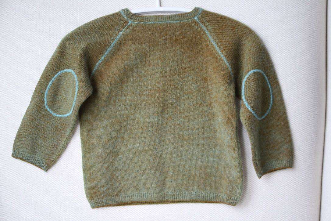BONPOINT BABY KHAKI CASHMERE SWEATER 12 MONTHS - Image 2