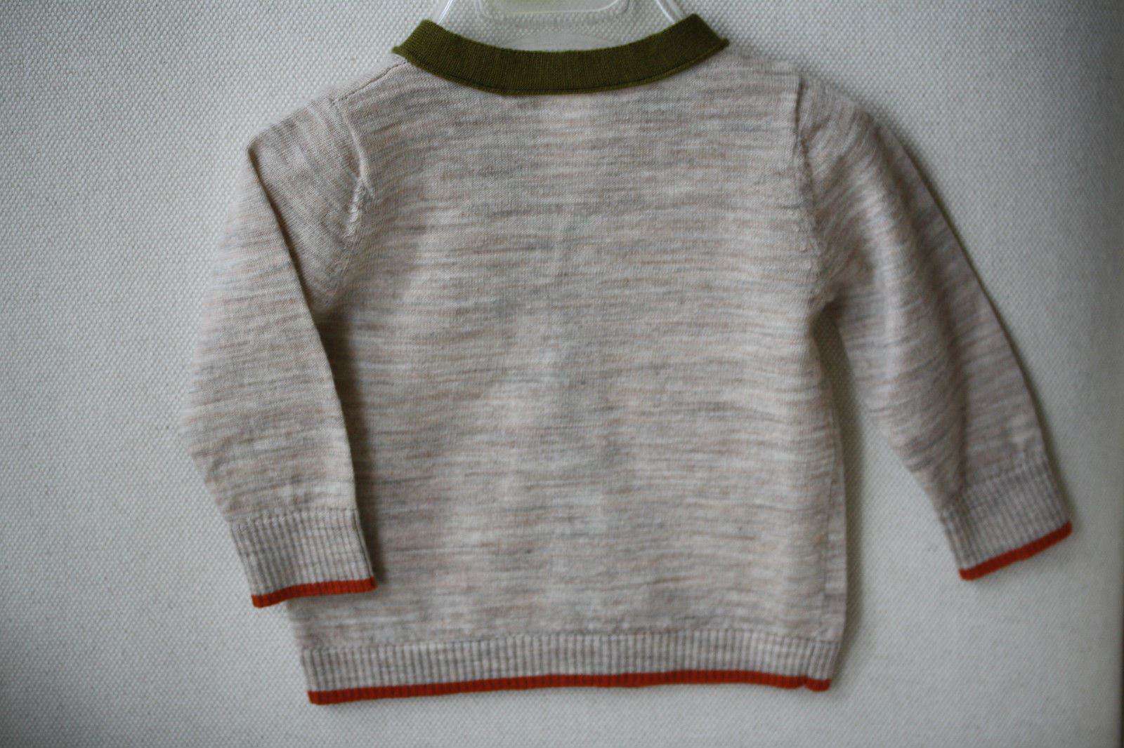BONPOINT BABY MERINO WOOL B CARDIGAN 6 MONTHS - Image 3