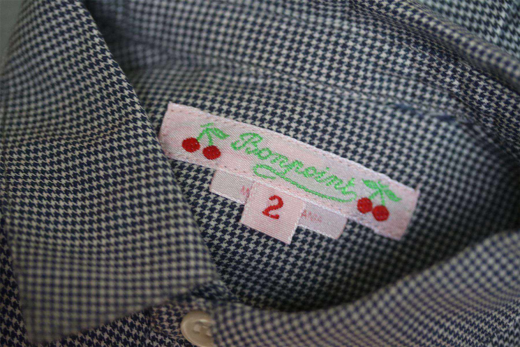 BONPOINT BABY NAVY BLUE CHECK SHIRT 2 YEARS - Image 3