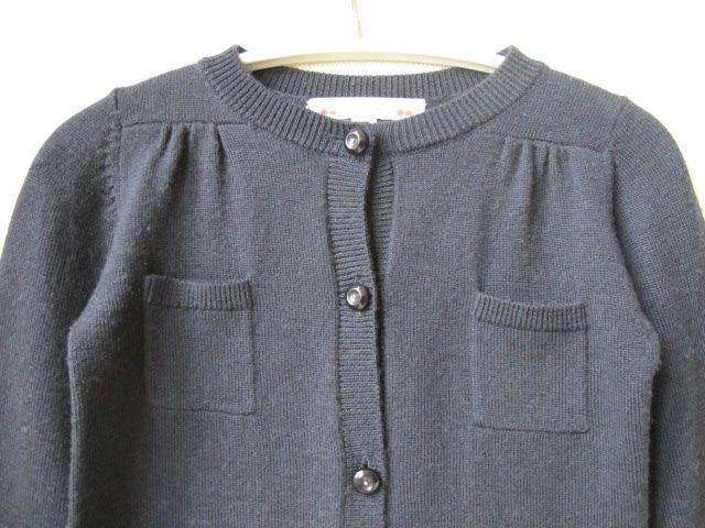 BONPOINT BABY NAVY WOOL CARDIGAN 3 YEARS - Image 2