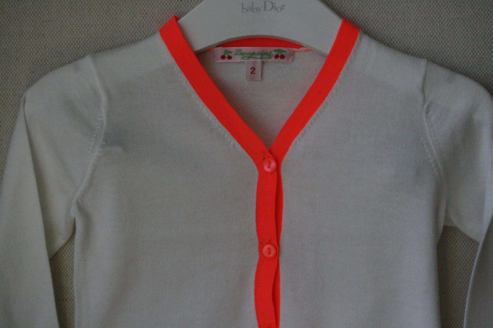 BONPOINT BABY NEON COTTON CARDIGAN 2 YEARS - Image 2