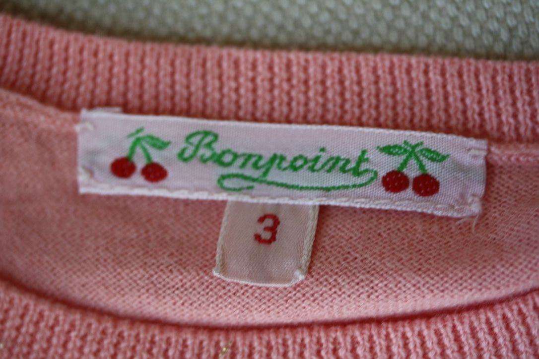 BONPOINT BABY PINK GLITTER SWEATER 3 YEARS - Image 2